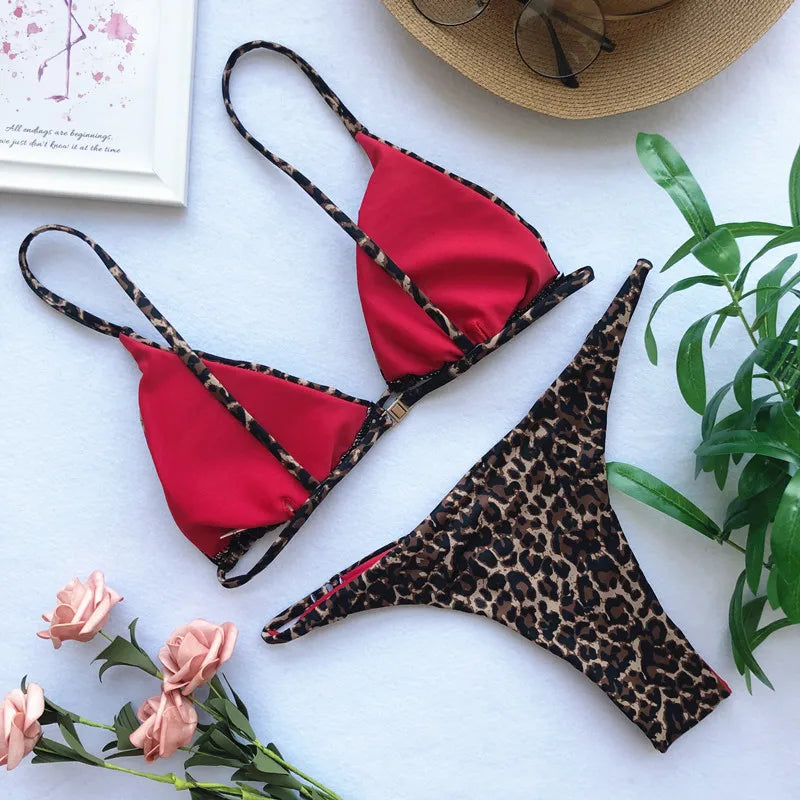 Sexy Leopard Brazilian Bikini