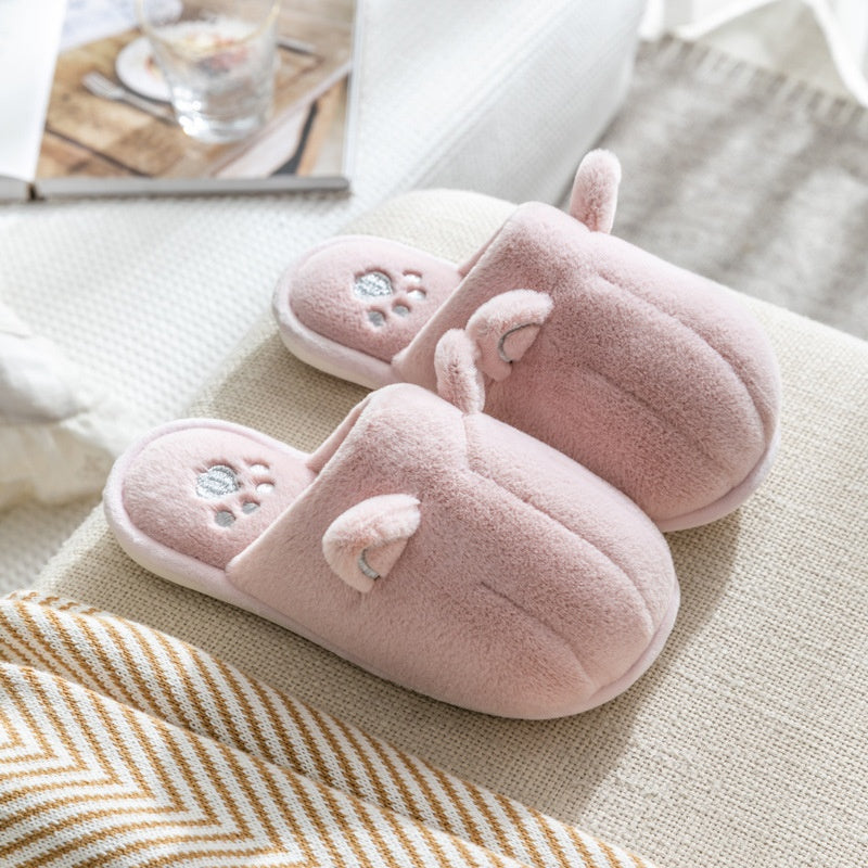 Cute Women's Cartoon Plush Cotton Slippers