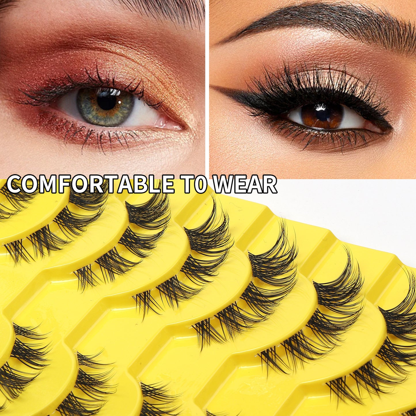 False Eyelashes - 10 Pairs