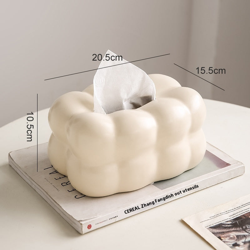 Cream Style Ceramic Tissue Box