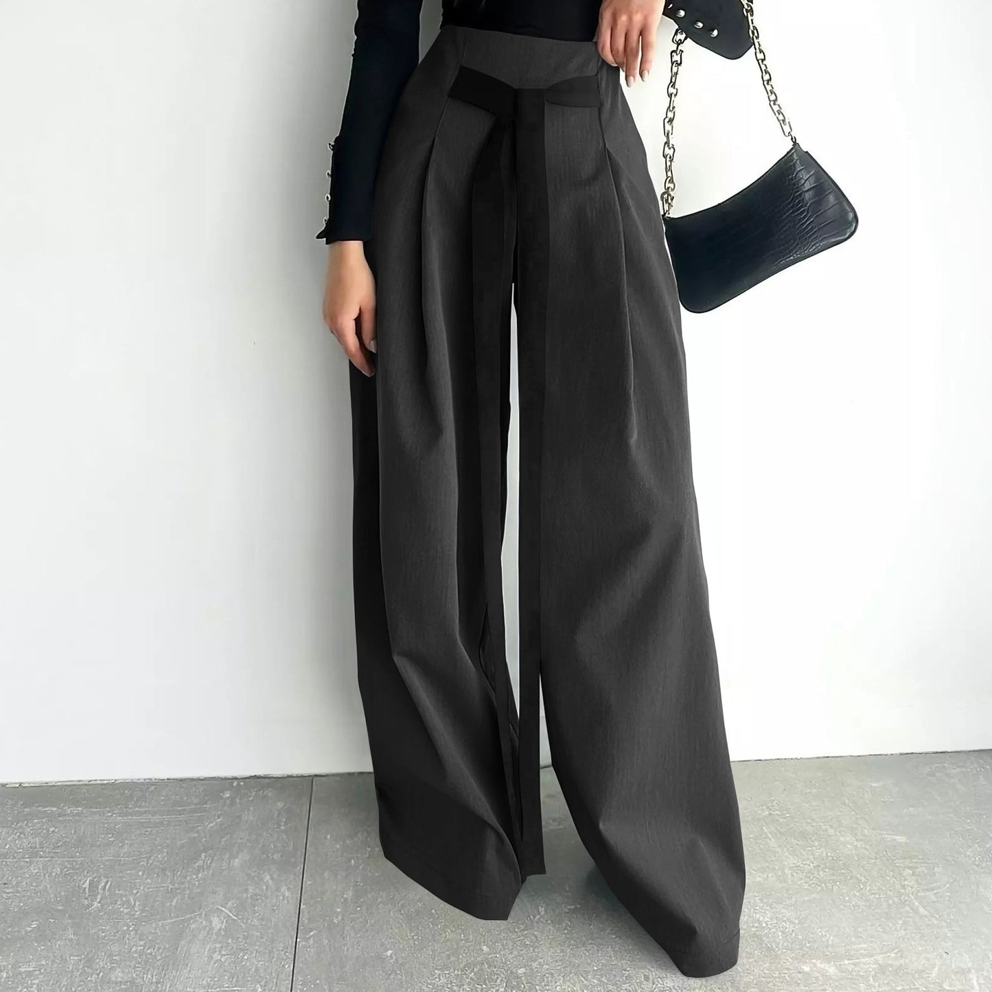 Wide-Leg Suit Pants