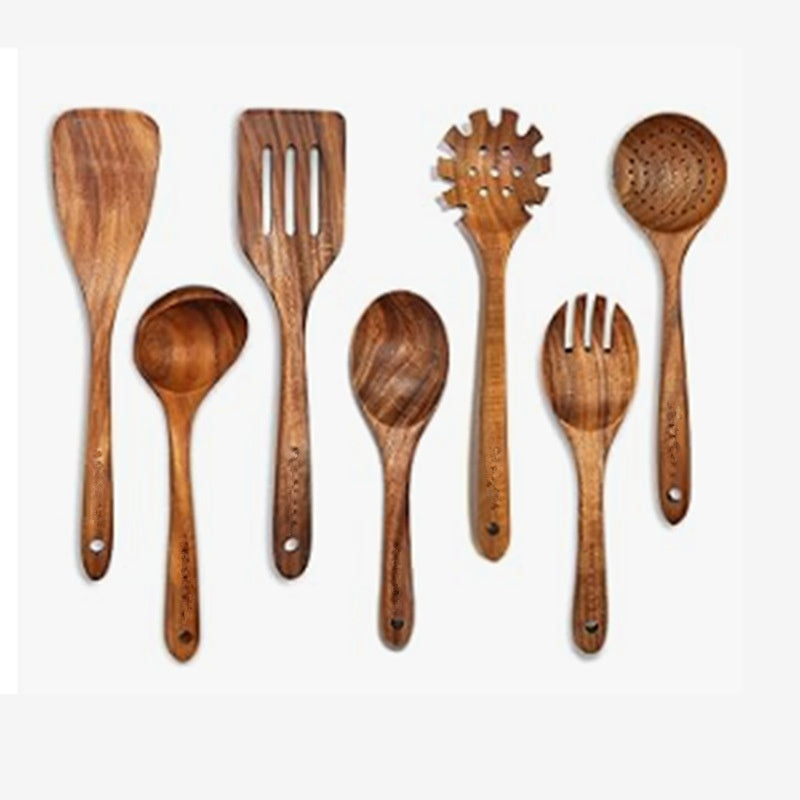 Non-Stick Wooden Cooking Kitchen Utensils Sets