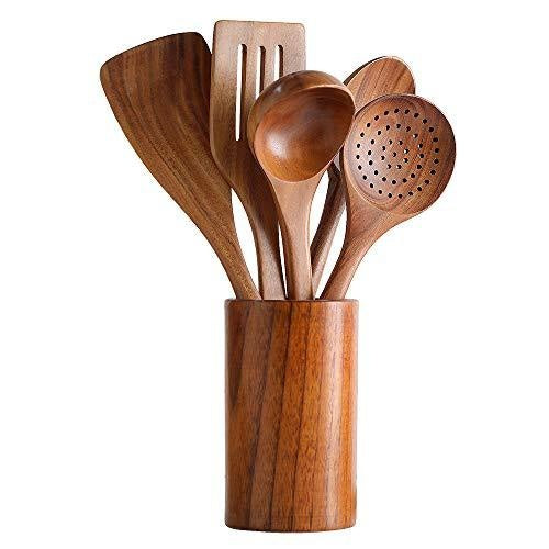 Non-Stick Wooden Cooking Kitchen Utensils Sets