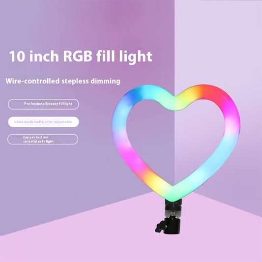 10-inch Heart-shaped RGB Fill Light For Mobile Phone