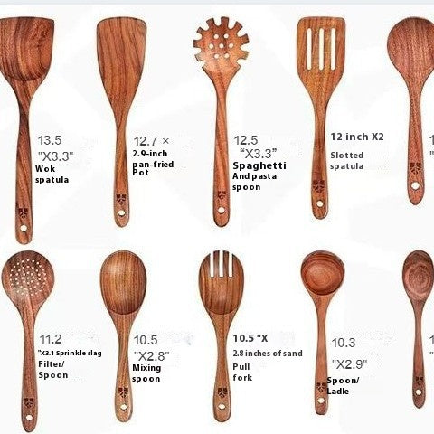 Non-Stick Wooden Cooking Kitchen Utensils Sets