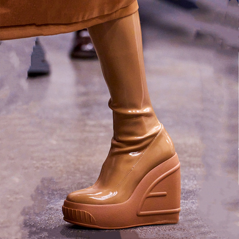 Bold Wedge Heel Fashionable