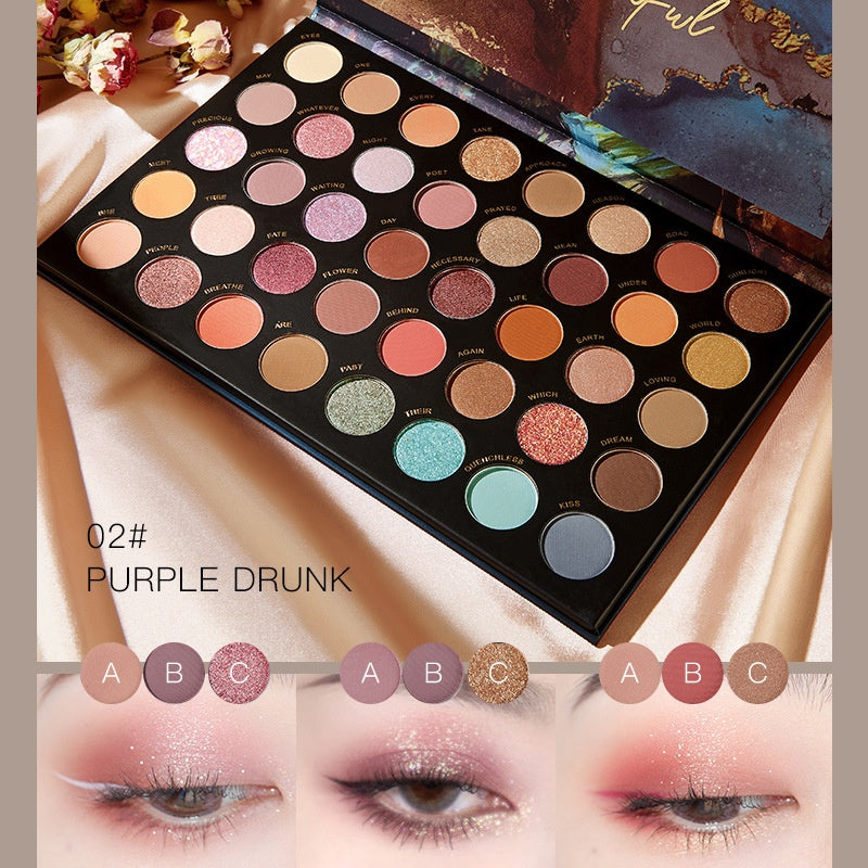 40-Color Eyeshadow Palette – Shimmer And Matte Earth Tones