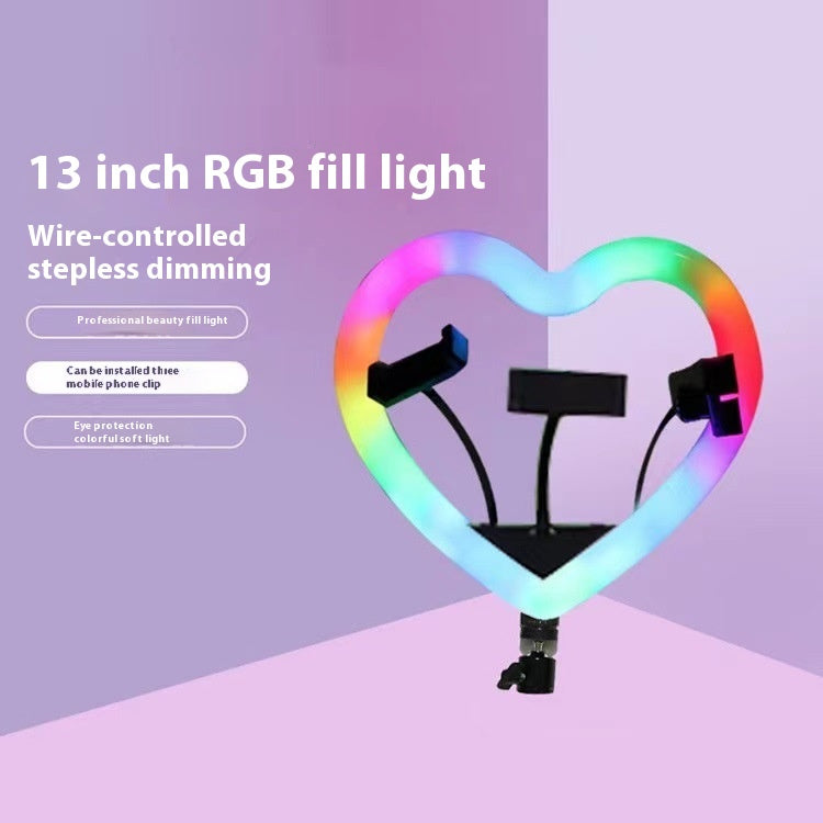 10-inch Heart-shaped RGB Fill Light For Mobile Phone