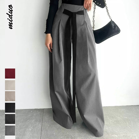 Wide-Leg Suit Pants