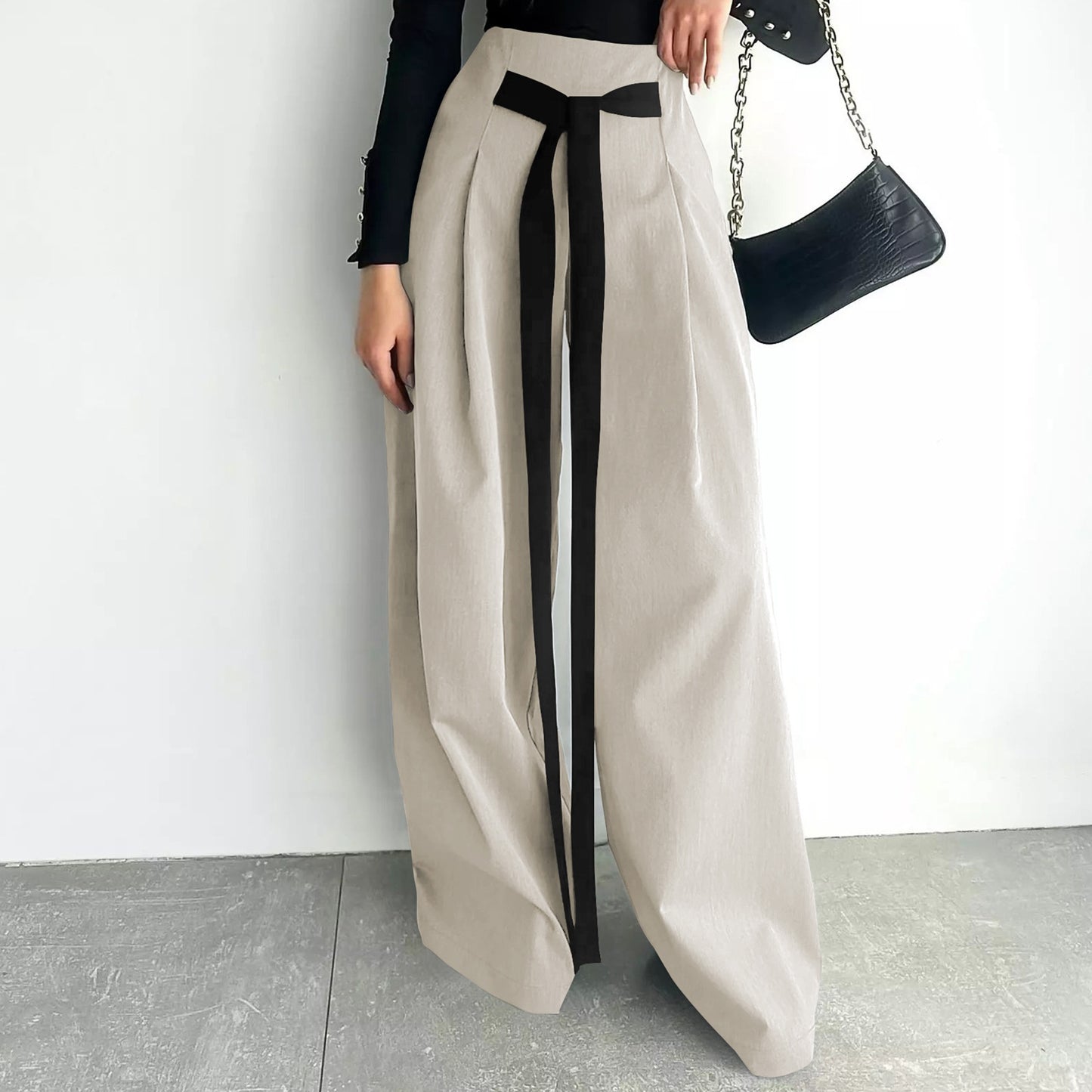 Wide-Leg Suit Pants