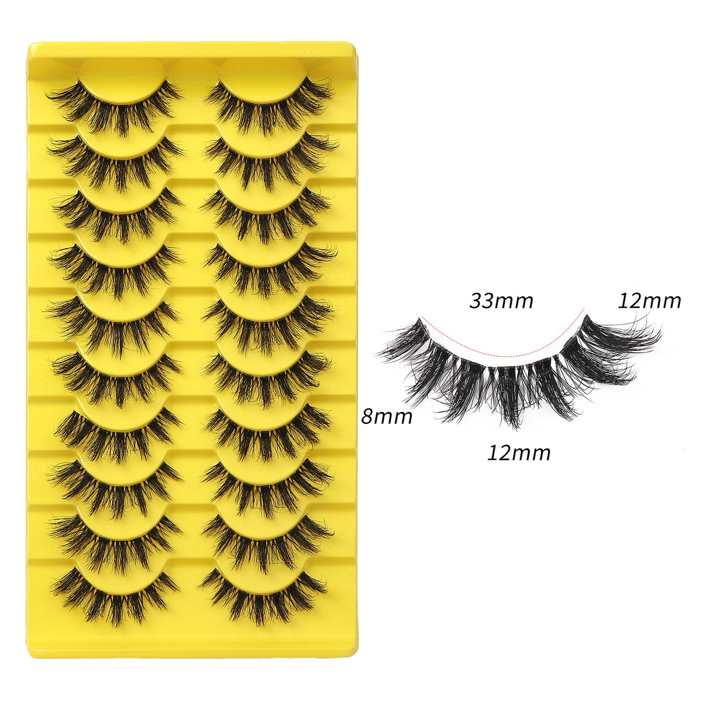 False Eyelashes - 10 Pairs