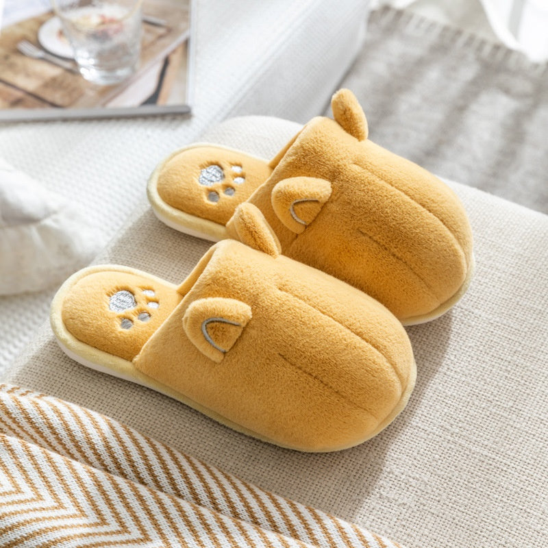 Cute Women's Cartoon Plush Cotton Slippers