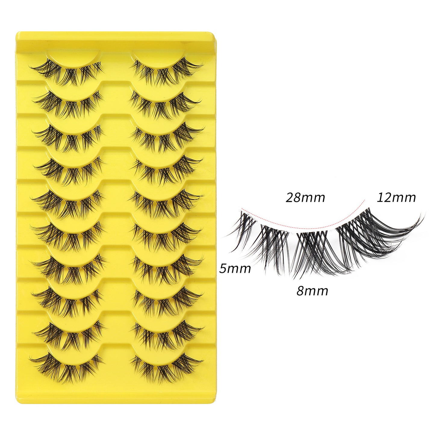 False Eyelashes - 10 Pairs