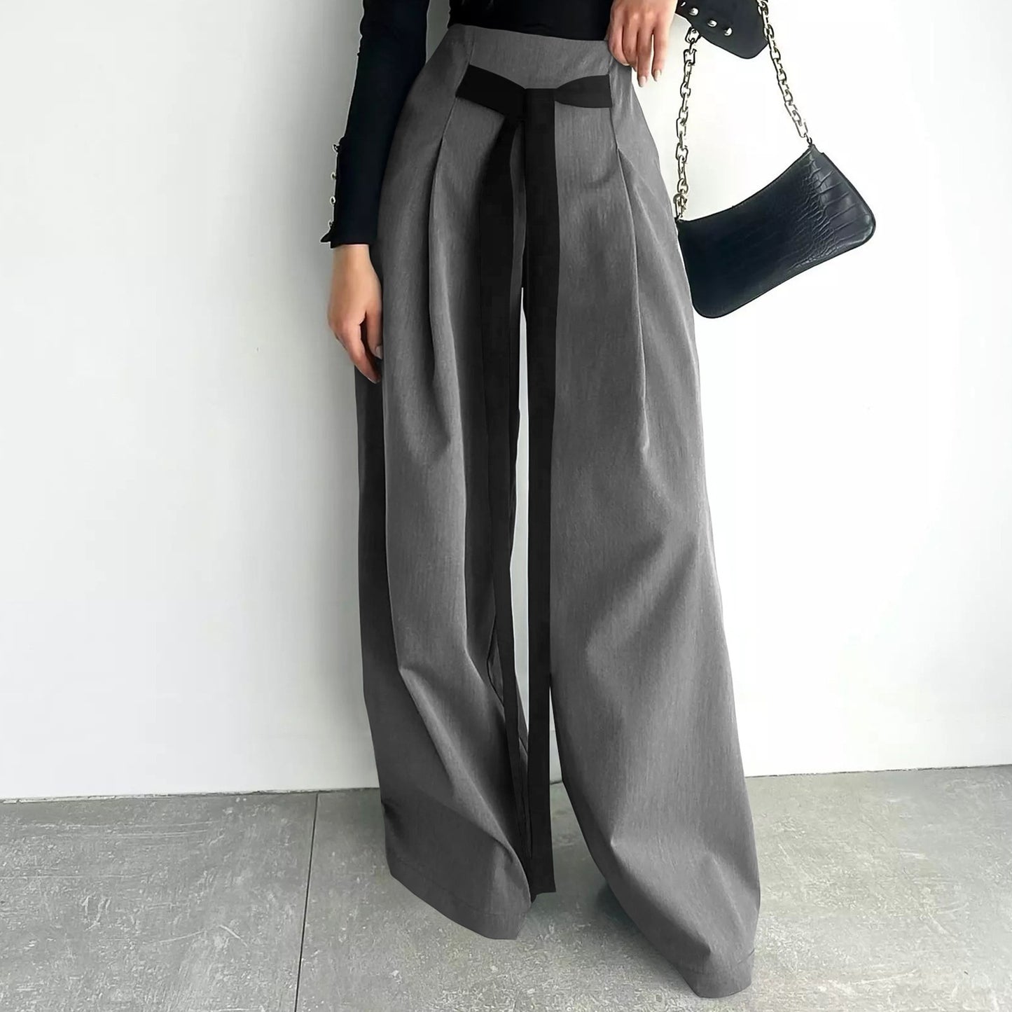 Wide-Leg Suit Pants