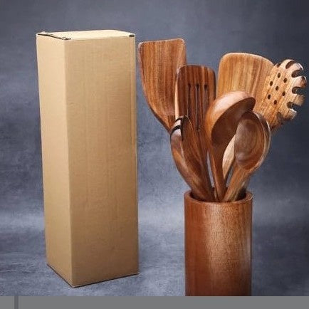 Non-Stick Wooden Cooking Kitchen Utensils Sets