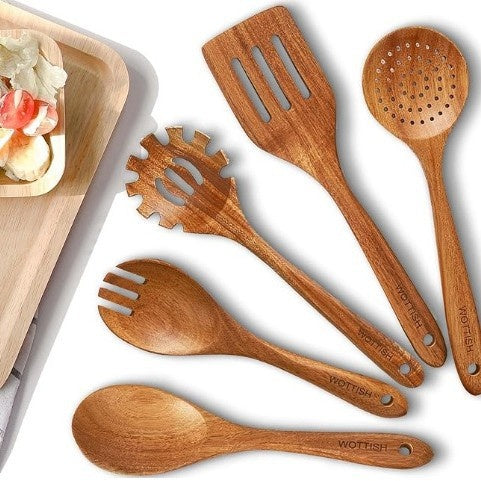 Non-Stick Wooden Cooking Kitchen Utensils Sets