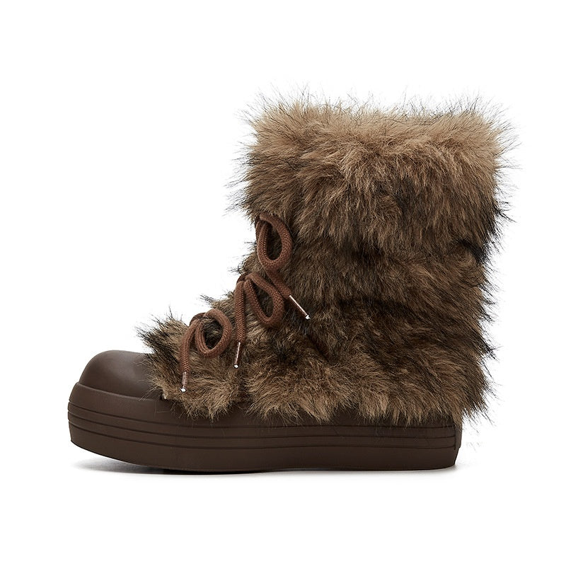 Fluffy Plush Styled Boots