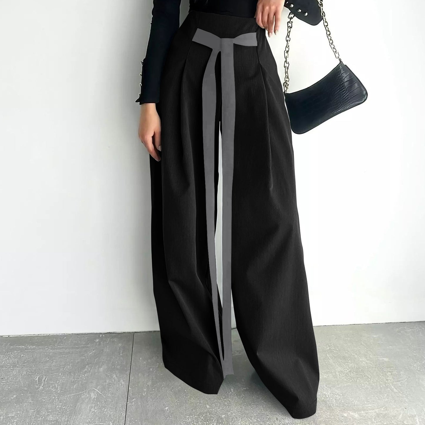 Wide-Leg Suit Pants