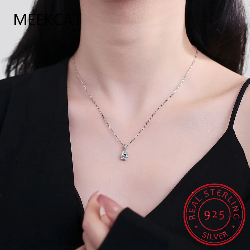 Teardrop Cut Diamond Necklace