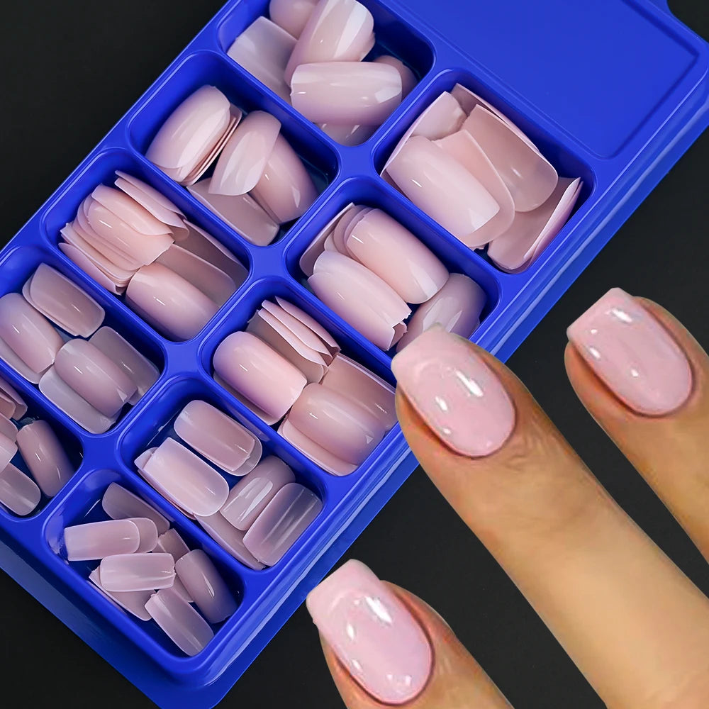 100Pcs  Pink Press on Nails