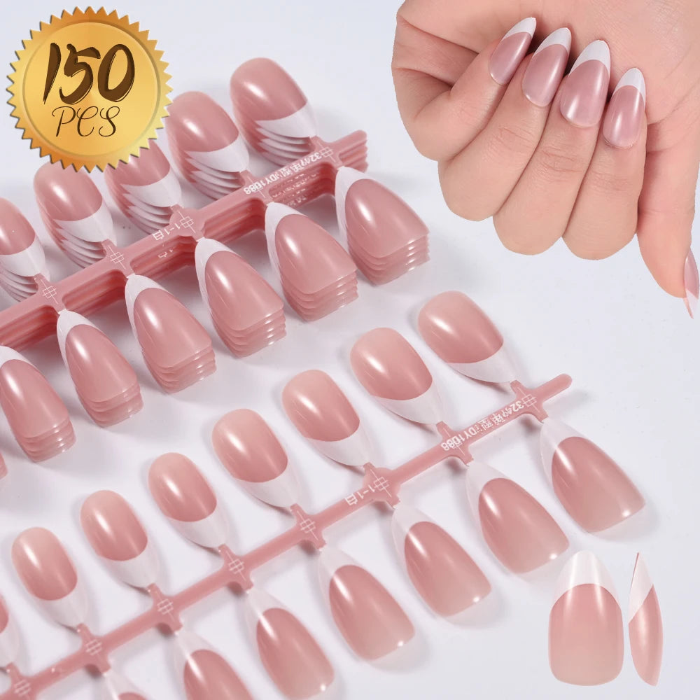 Short Square Toenail Press Ons 100PCS