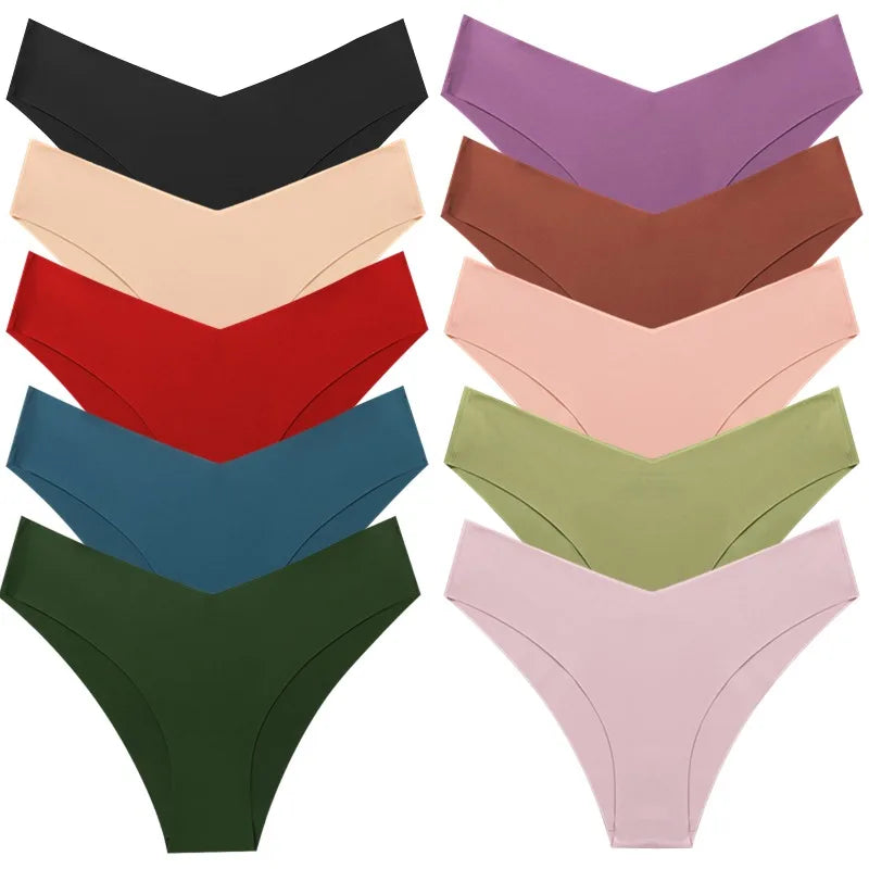 Women's Panties 10PCS/Set Seamless  V-Cut Underwear