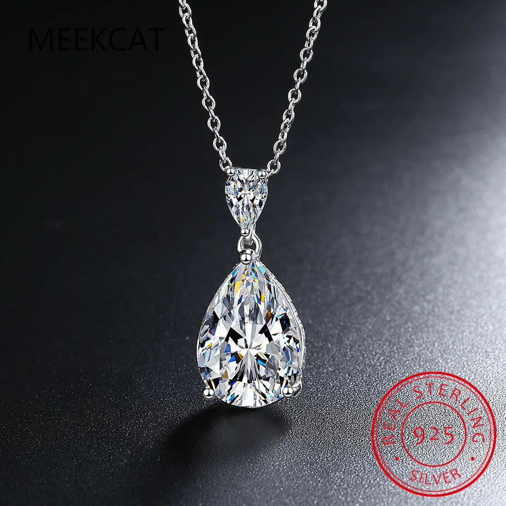 Teardrop Cut Diamond Necklace