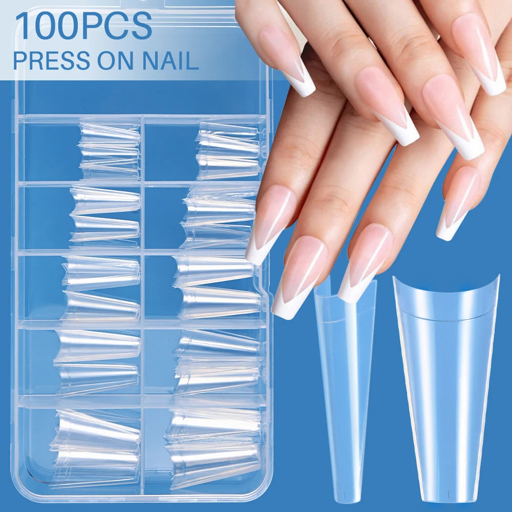 Short Square Toenail Press Ons 100PCS