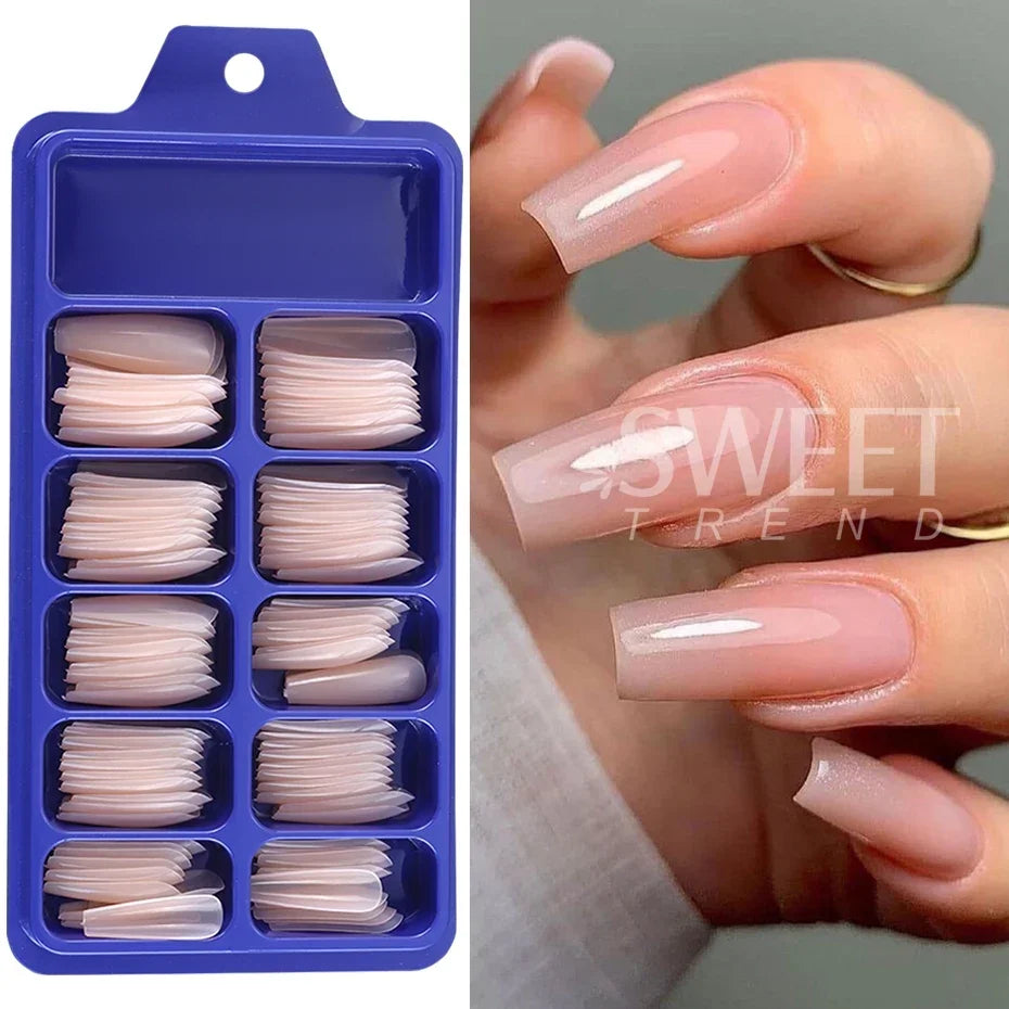 100pcs Nude Pink  Press On Nails