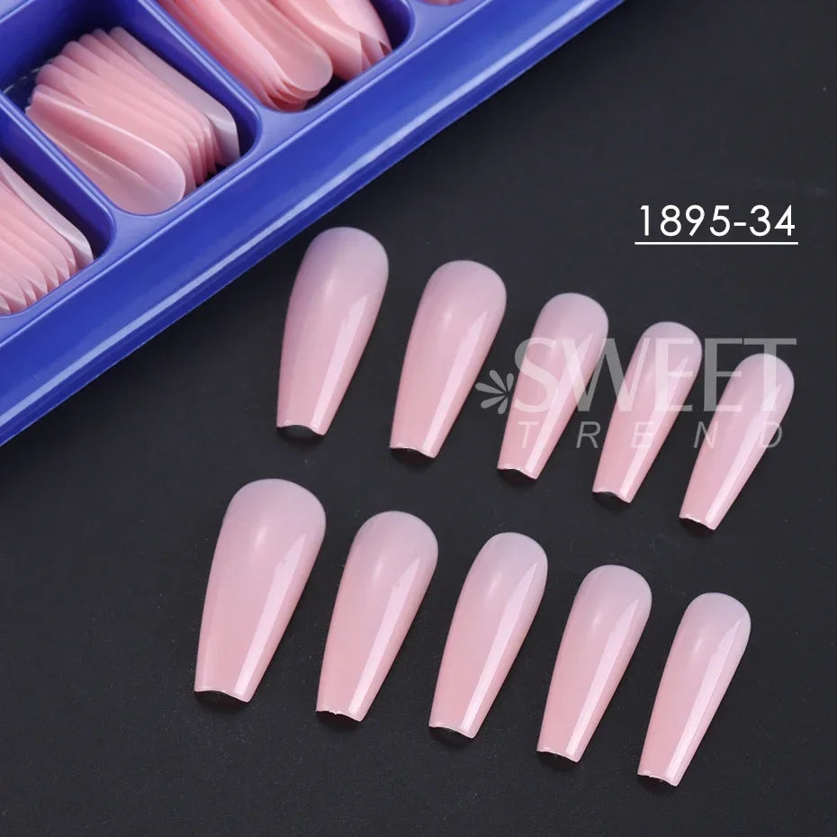 100pcs Nude Pink  Press On Nails