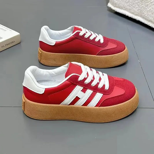 Women's Leather Platform Sneakers