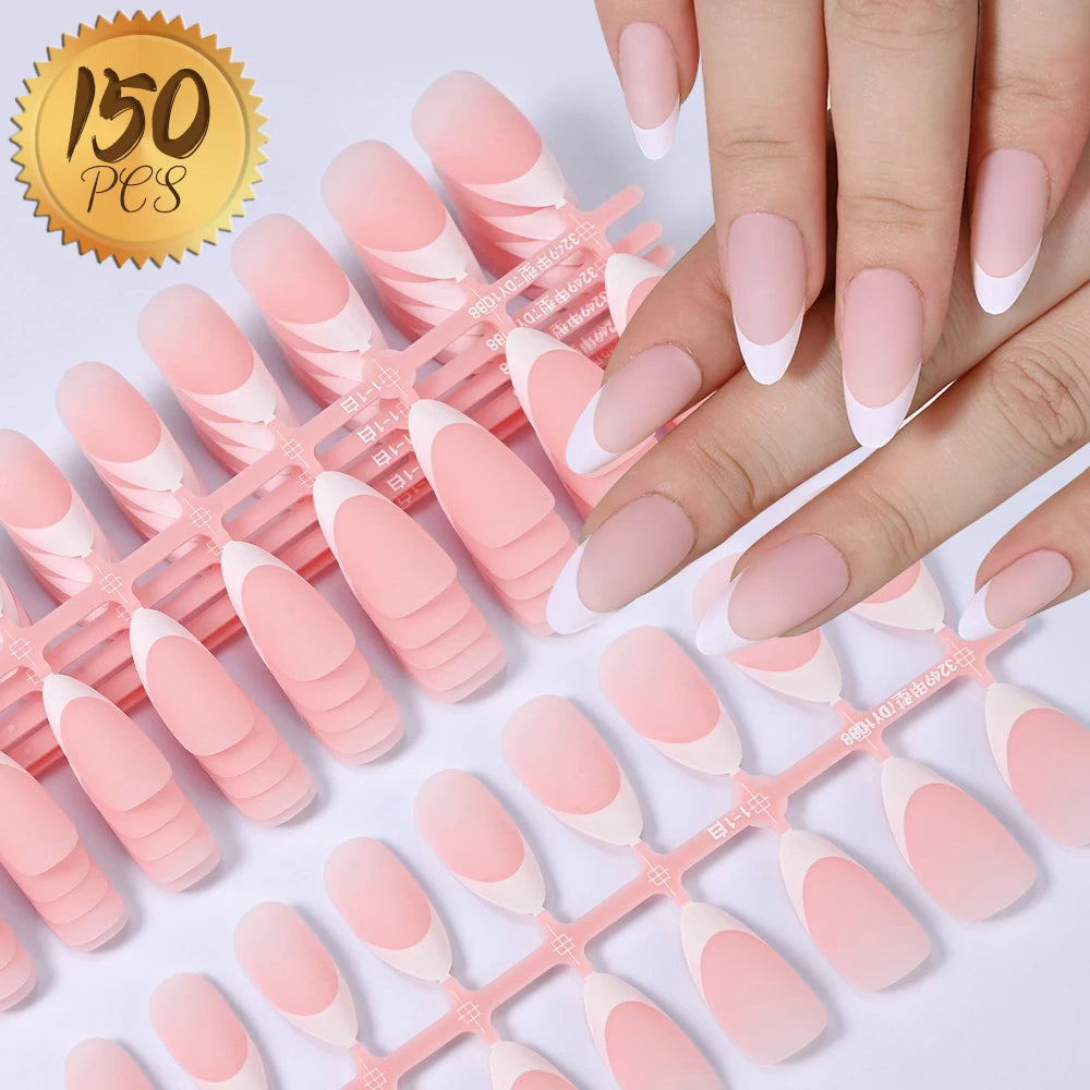 100Pcs  Pink Press on Nails