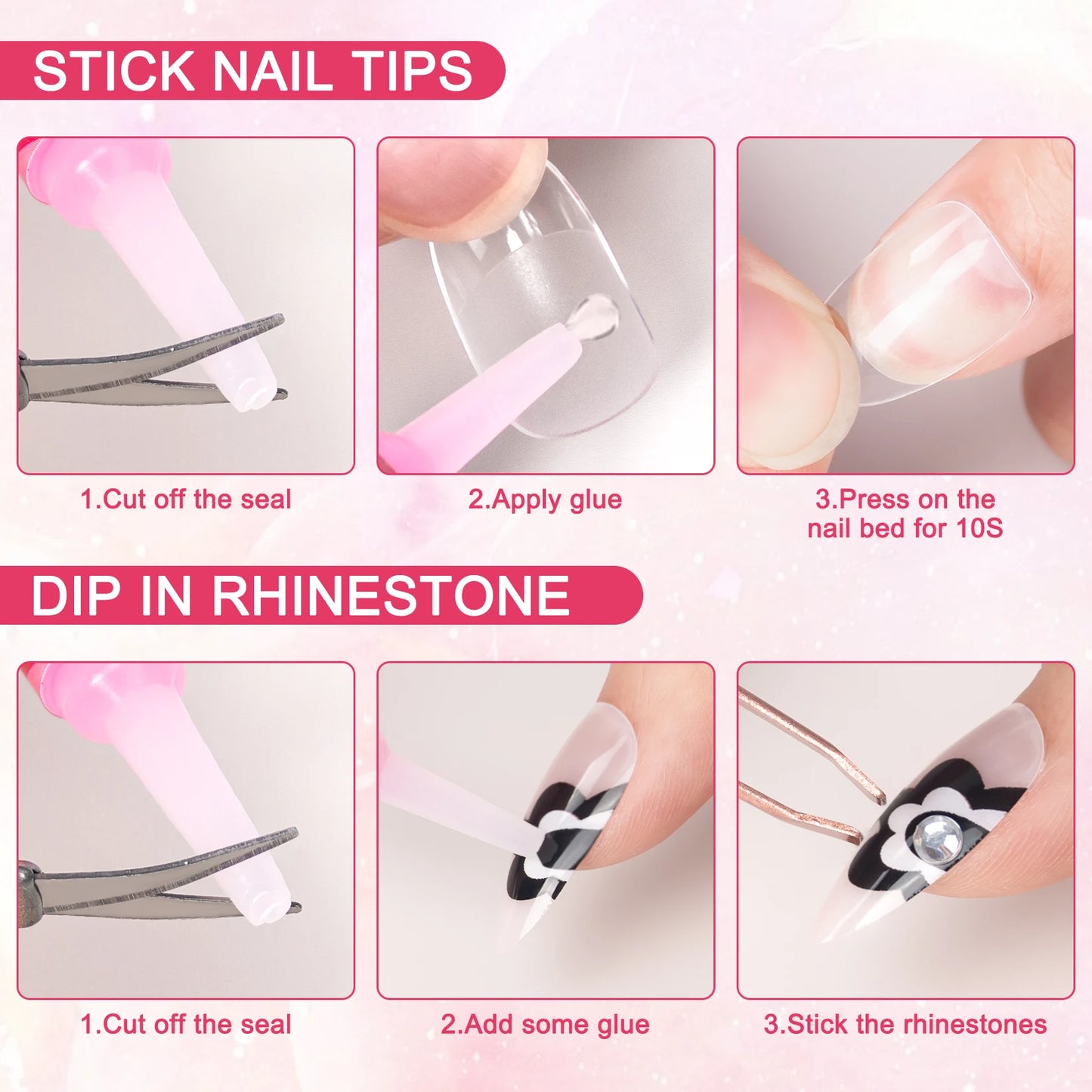 14PCS Nail Glue for Press on Nails