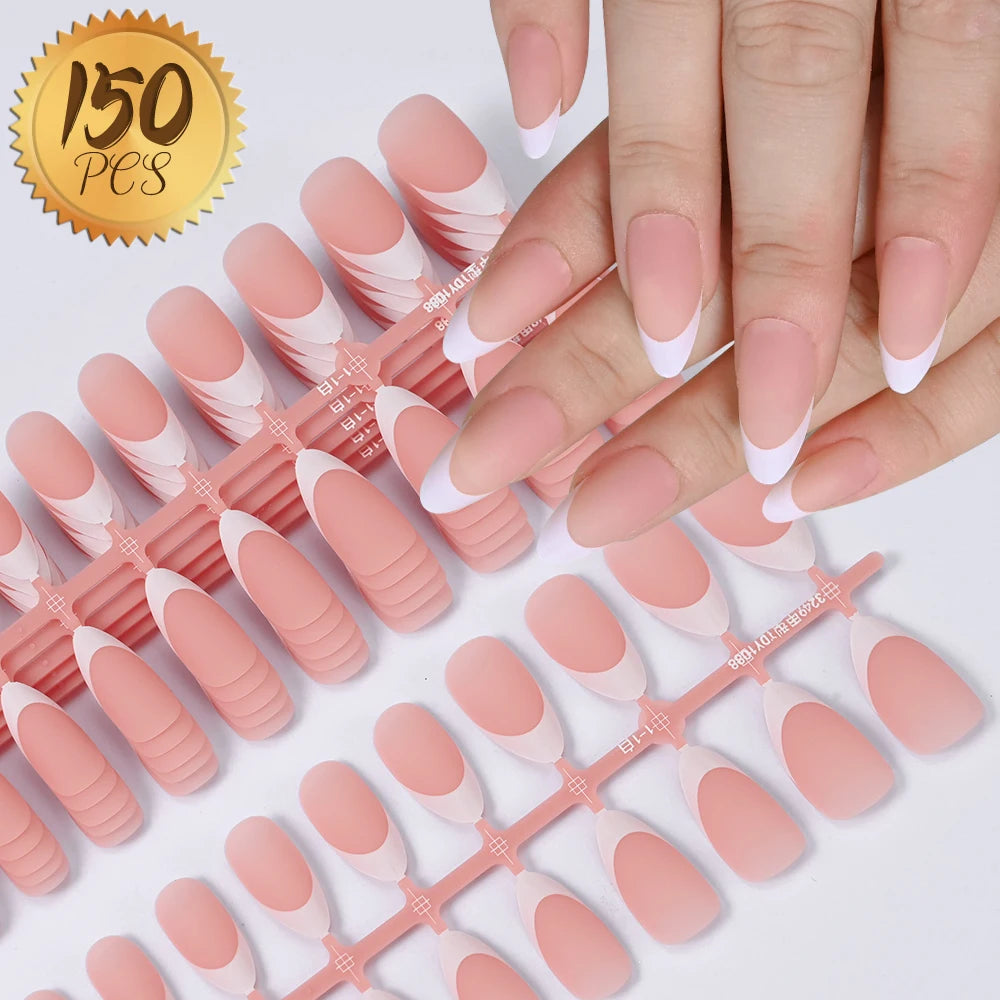 100Pcs  Pink Press on Nails