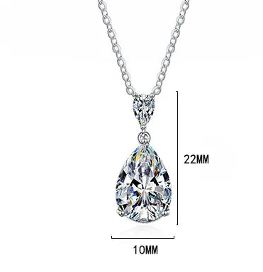 Teardrop Cut Diamond Necklace