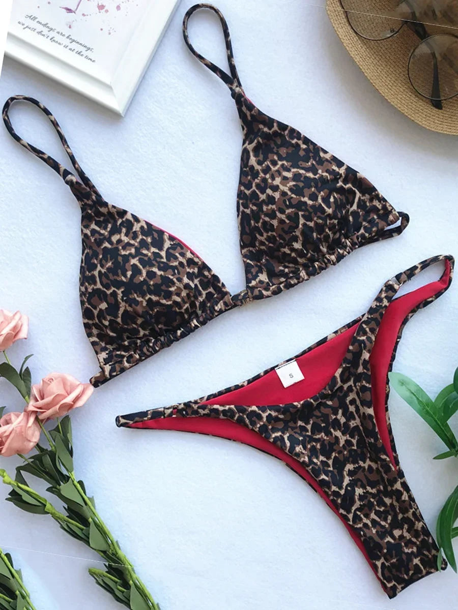 Sexy Leopard Brazilian Bikini