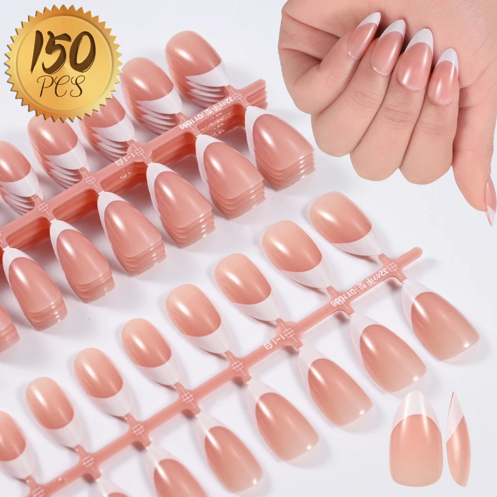 100Pcs  Pink Press on Nails