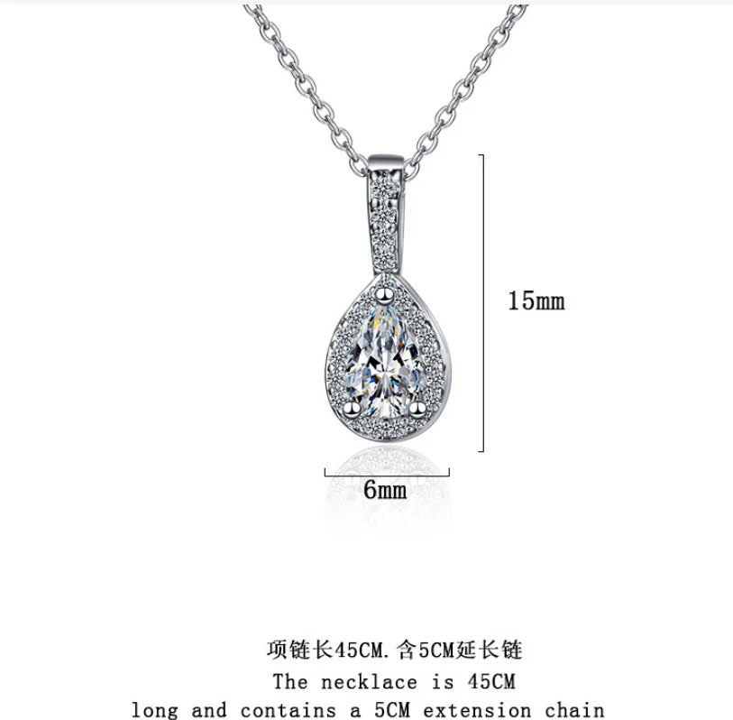 Teardrop Cut Diamond Necklace