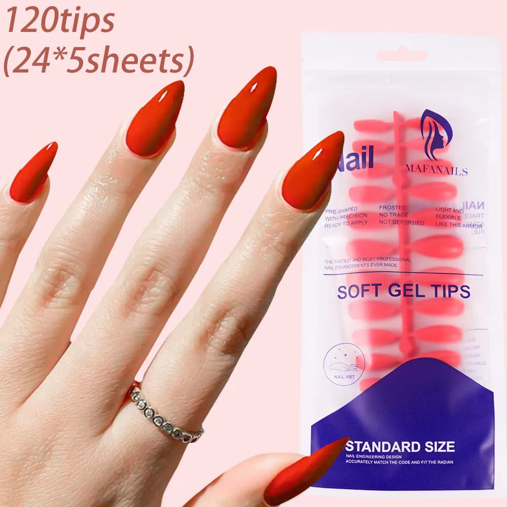 100Pcs  Pink Press on Nails