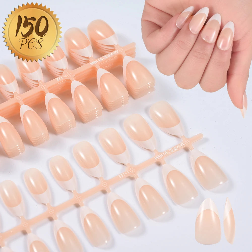 100Pcs  Pink Press on Nails