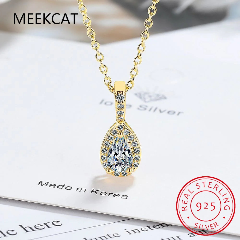 Teardrop Cut Diamond Necklace