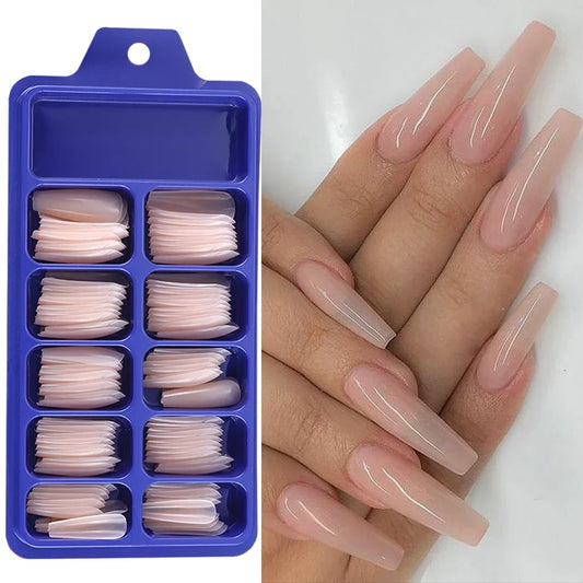 100pcs Nude Pink  Press On Nails