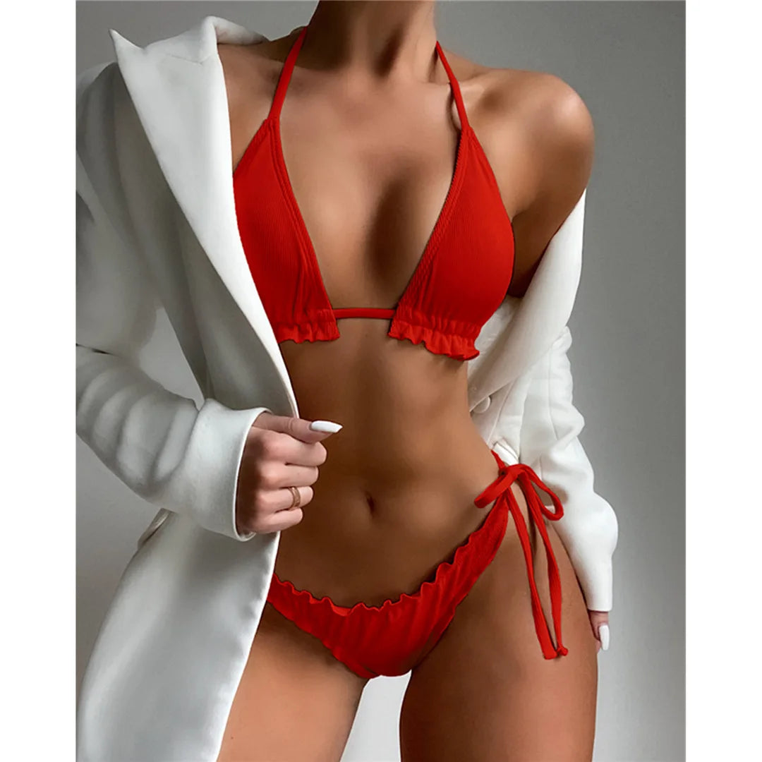 Ruffled Bikini Swimwear