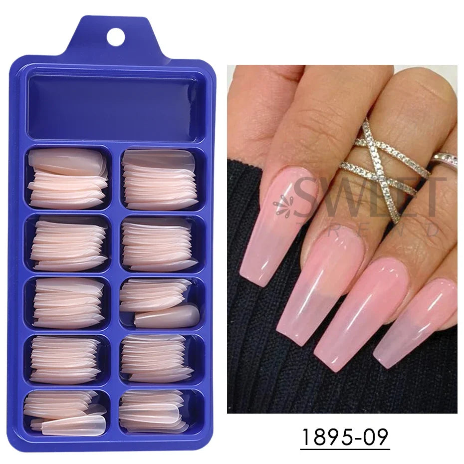 100pcs Nude Pink  Press On Nails