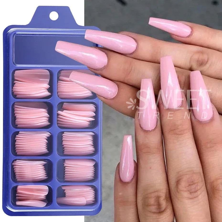 100pcs Nude Pink  Press On Nails