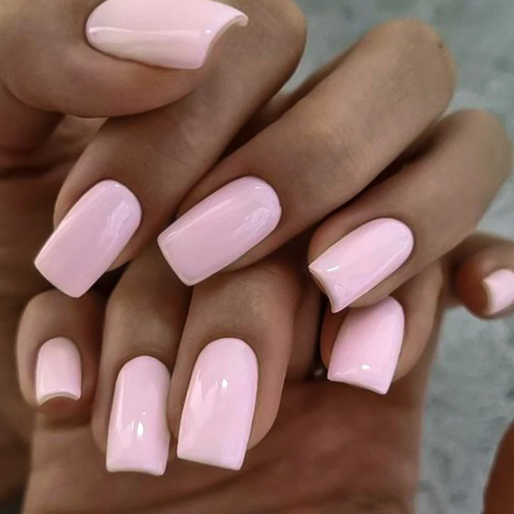 100Pcs  Pink Press on Nails