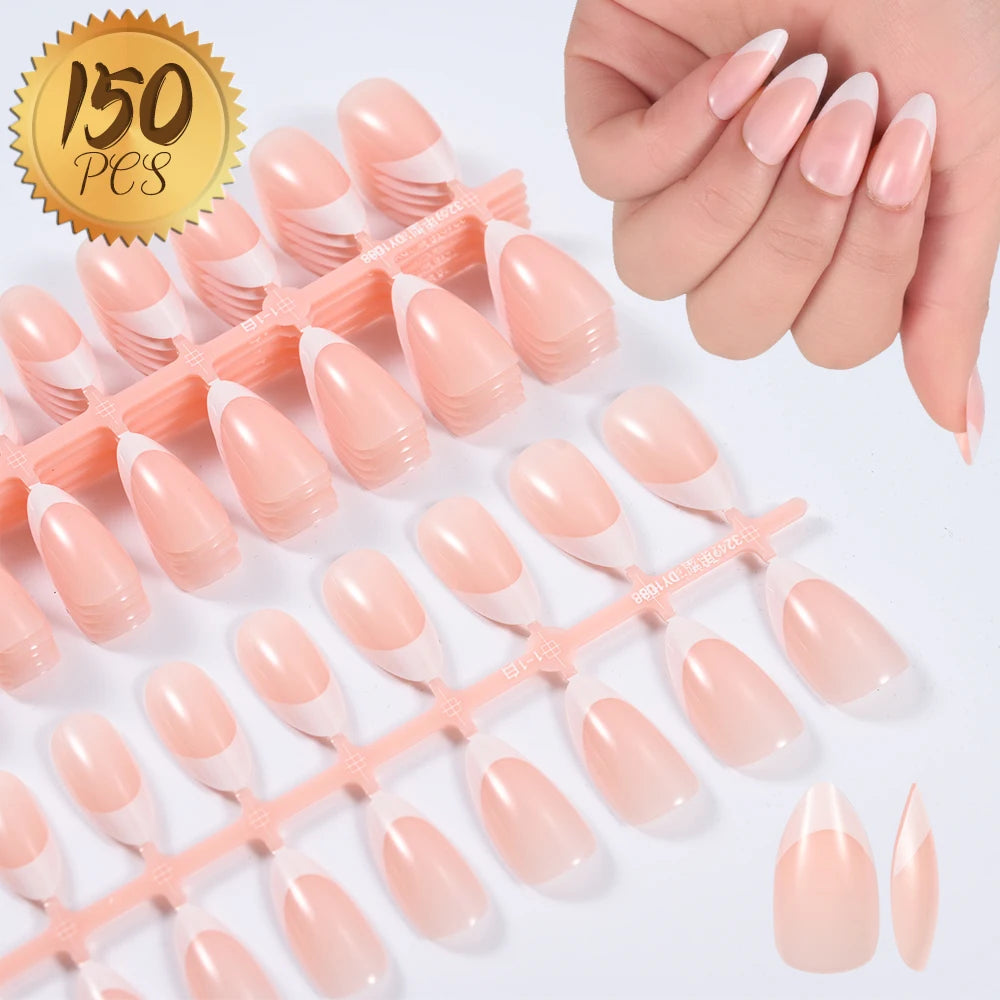 100Pcs  Pink Press on Nails