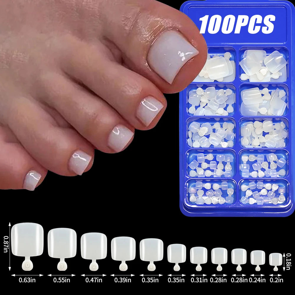 100Pcs  Pink Press on Nails