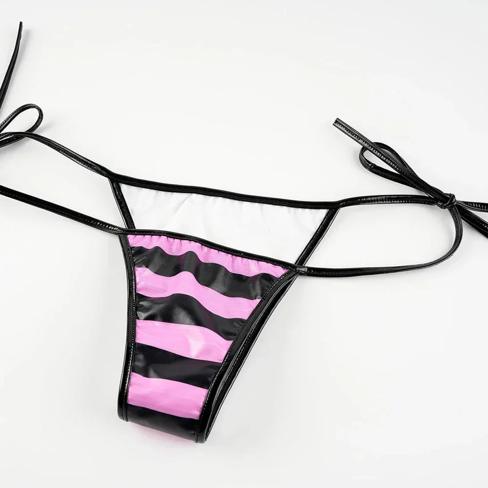 Micro Bikini Set With Stripes