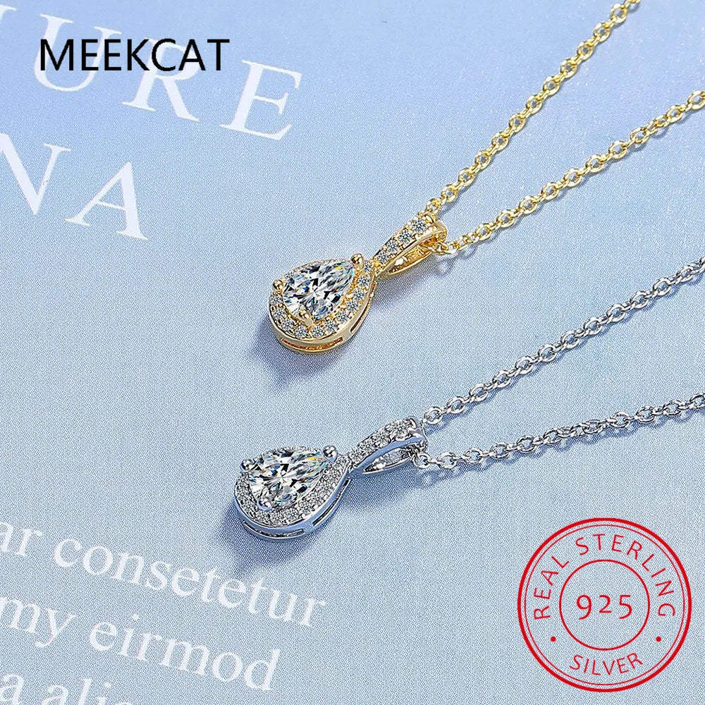 Teardrop Cut Diamond Necklace